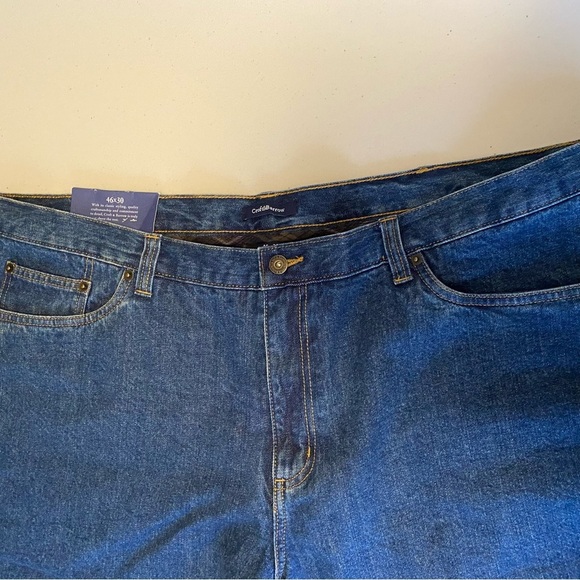 NWT Croft & Barrow Flannel Lined Jeans Mens 46x30 Classic Fit Denim Warm - Picture 2 of 13